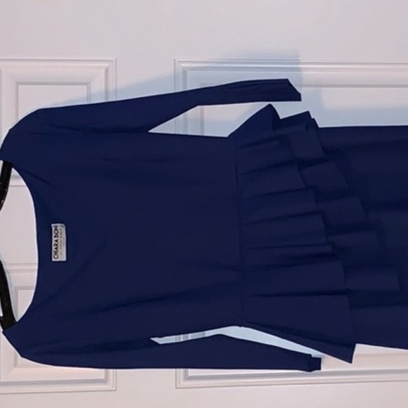 Chiara Boni Royal Blue Ruffle Prom Dress - Picture 6 of 11